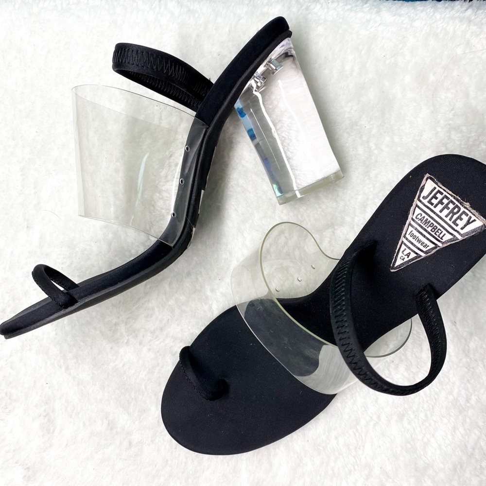 Jeffrey Campbell Mania Black Neoprene Heels - size 10